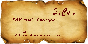 Sámuel Csongor névjegykártya