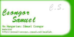 csongor samuel business card