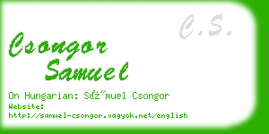 csongor samuel business card